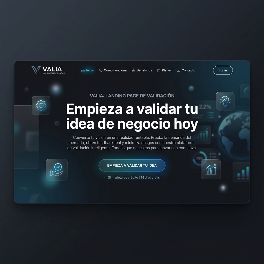 Ejemplo de landing de validación